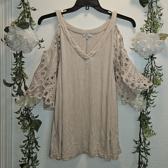 White Birch Cold Shoulder Shirt - Picture 1 of 4